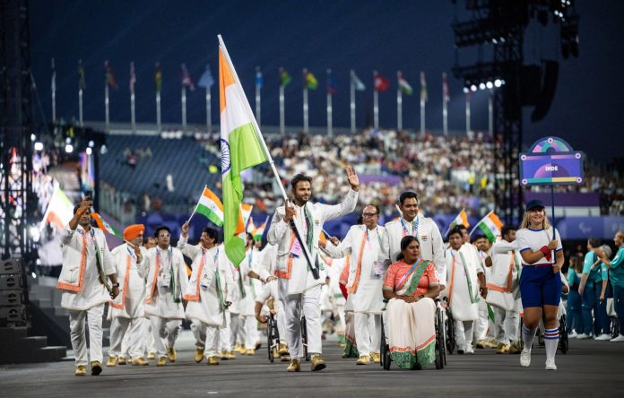 Sumit Antil and Bhagyashri Jadhav Lead Indian Contingent in Paris Paralympics Opening Ceremony