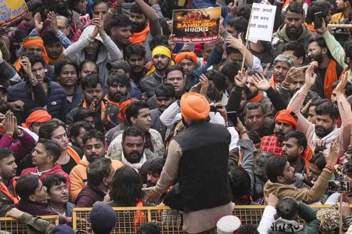 VHP, Bajrang Dal Protest Near Bangladesh High Commission Over Lynching of Hindu Man