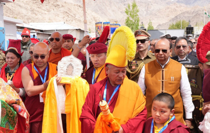 Piprahwa relics of Tathagata Buddha arriving in Leh