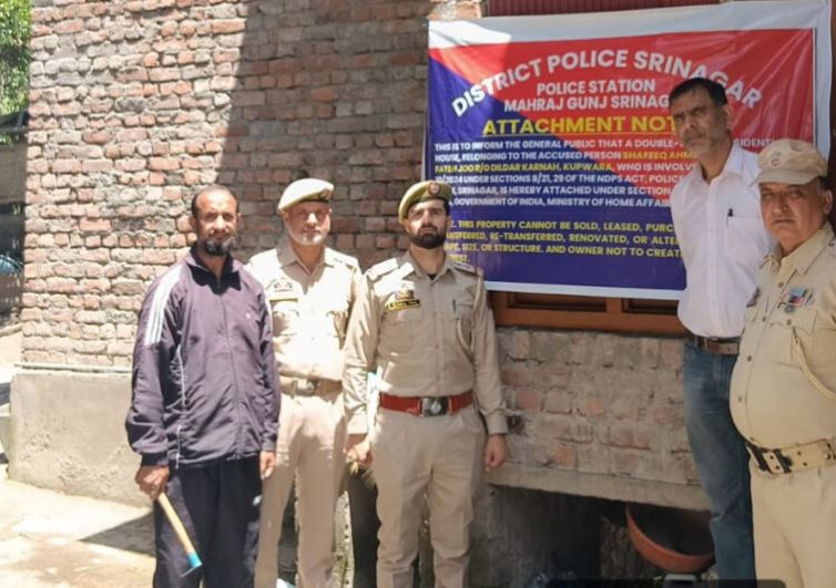 Srinagar Police Attaches Drug Traffickers’ Properties Worth ₹2 Crore Under NDPS Act